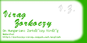 virag zorkoczy business card